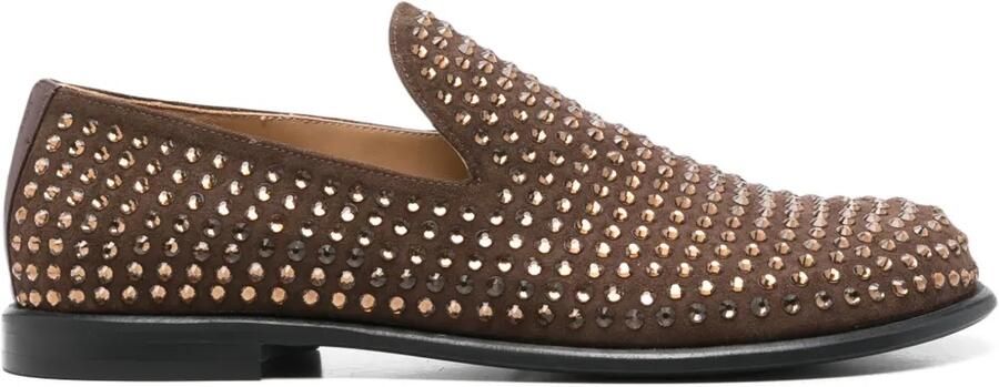 JW Anderson Loafers verfraaid met kristallen Bruin
