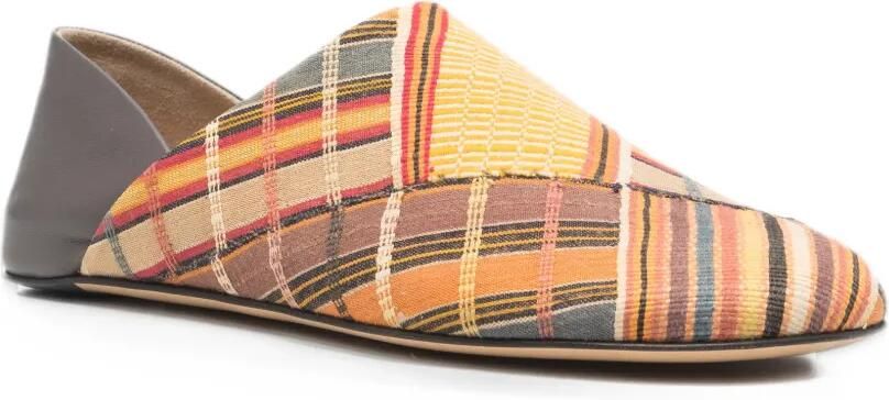 JW Anderson patchwork check slippers Oranje - Foto 2