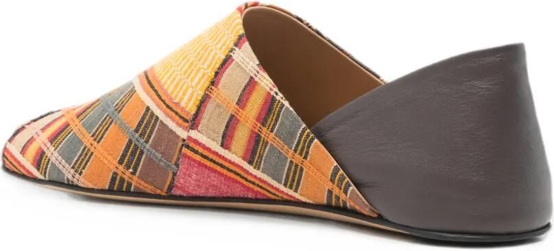JW Anderson patchwork check slippers Oranje - Foto 3