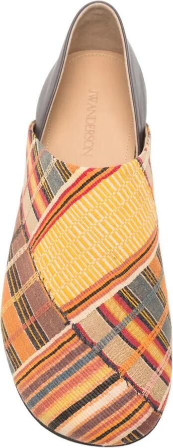 JW Anderson patchwork check slippers Oranje - Foto 4