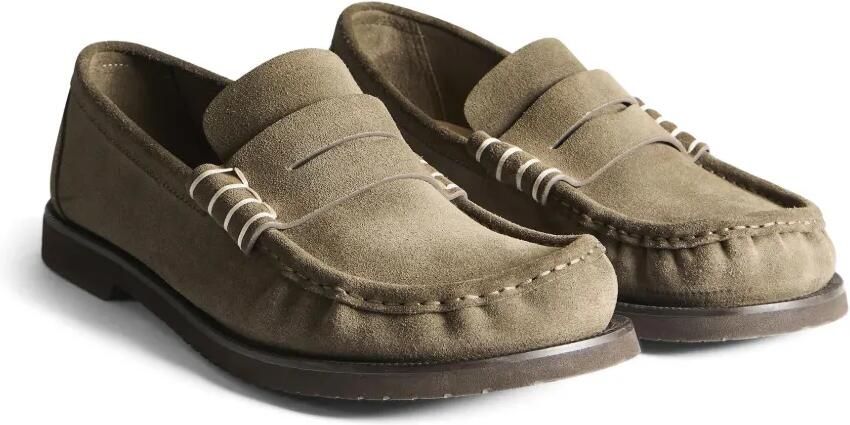 JW Anderson Penny loafers met stiksels Beige