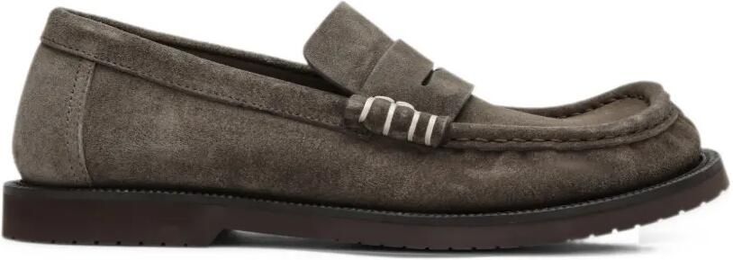 JW Anderson round-toe suede loafers Beige