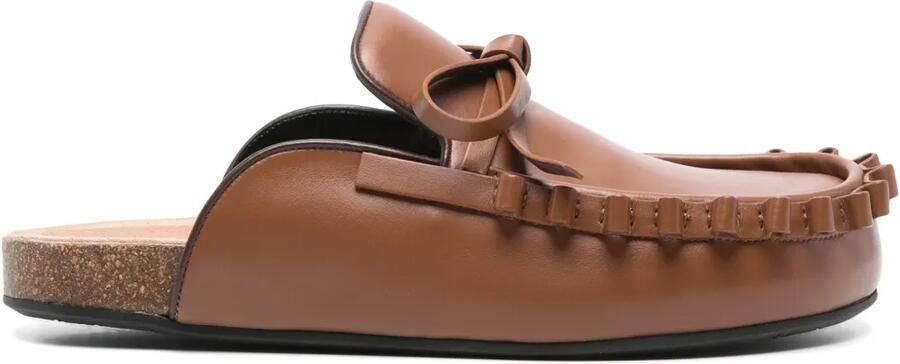 JW Anderson Slippers met strikdetail Bruin