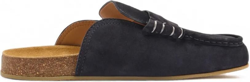 JW Anderson Suède loafers met gestikt detail Blauw - Foto 4