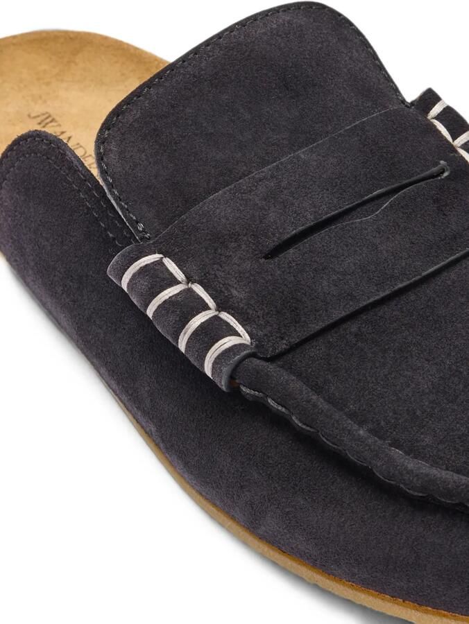JW Anderson Suède loafers met gestikt detail Blauw - Foto 3