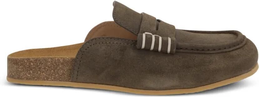 JW Anderson stitch-detail suede mules Bruin