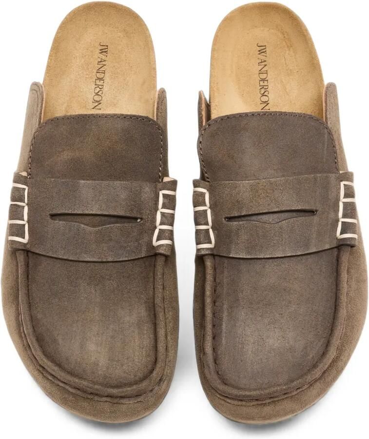 JW Anderson Stitch suède sandalen Beige