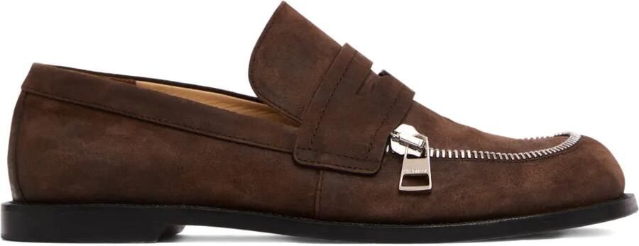 JW Anderson Suède biker loafers Bruin