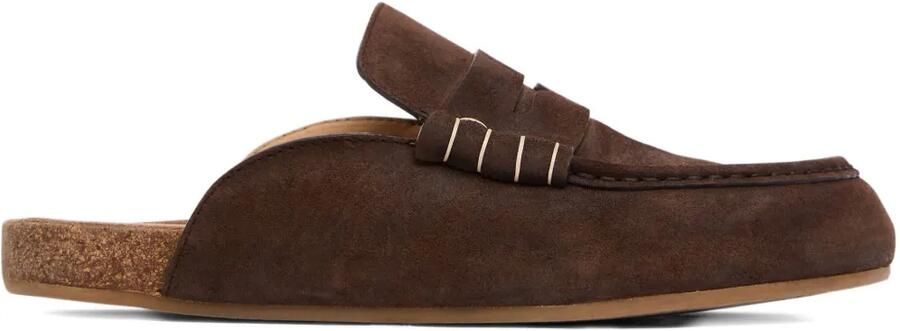 JW Anderson Suède muiltjes 631 DEEP WALNUT