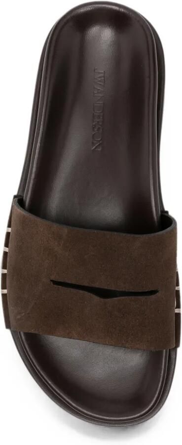 JW Anderson Suède slippers Bruin - Foto 2
