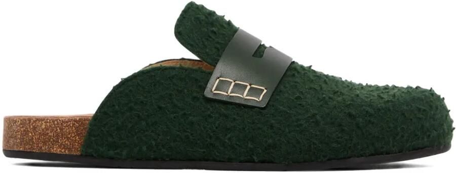 JW Anderson Vilten loafers Groen