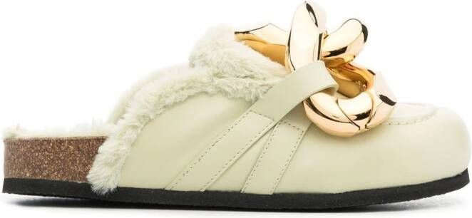 JW Anderson Leren muiltjes Groen