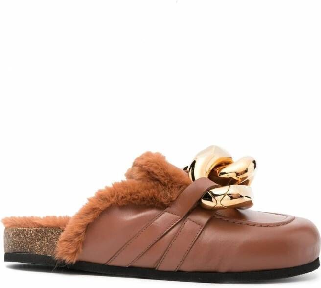 JW Anderson Loafers met lammy afwerking Bruin