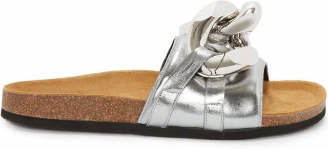 JW Anderson Metallic slippers Grijs