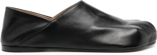 JW Anderson Paw leren loafers Zwart