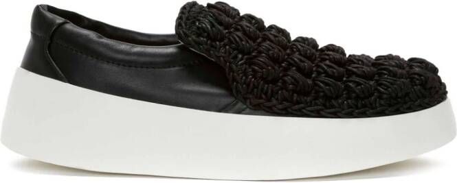 JW Anderson Popcorn leren sneakers Zwart