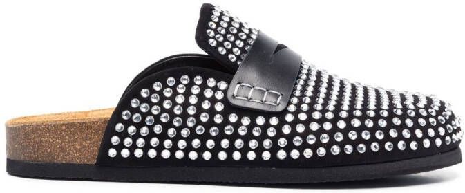 JW Anderson Slippers verfraaid met stras Zwart