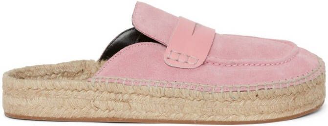 JW Anderson Suède espadrille loafers Roze