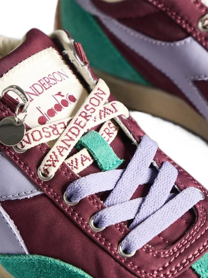 JW Anderson x Diadora Equipe suede-panelled sneakers Rood - Foto 2