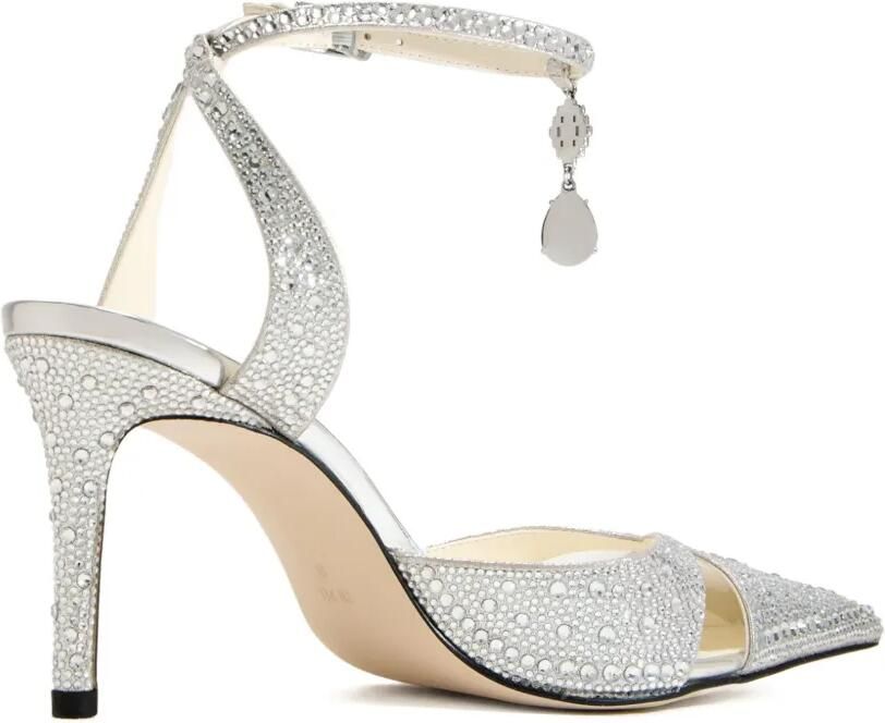 JW Pei 85 mm Haidi pumps verfraaid met kristallen Zilver