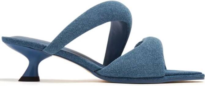 JW Pei Gewatteerde denim muiltjes Blauw