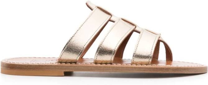 K. Jacques Dolon metallic slippers Goud