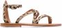 K. Jacques Epicure sandalen met luipaardprint Beige - Thumbnail 1