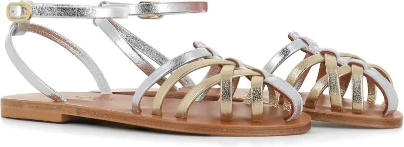 K. Jacques Caicea leren sandalen met enkelbandje Zilver - Foto 5