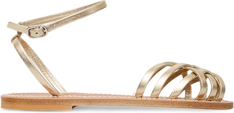 K. Jacques Danaens leren sandalen met gekooid bandje Goud