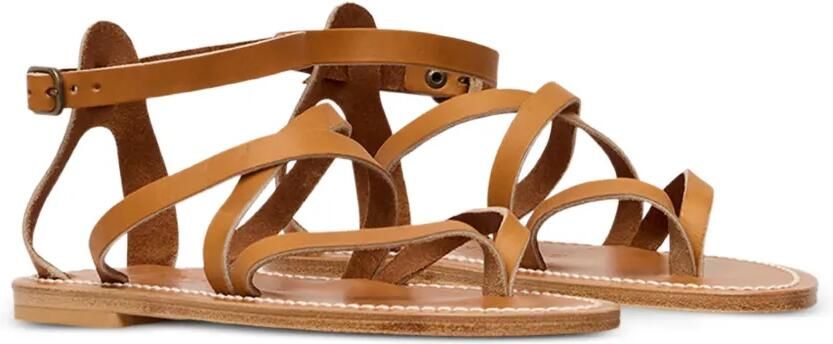 K. Jacques Epicure leren sandalen met meerdere bandjes Beige - Foto 3