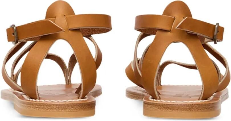 K. Jacques Epicure leren sandalen met meerdere bandjes Beige - Foto 2