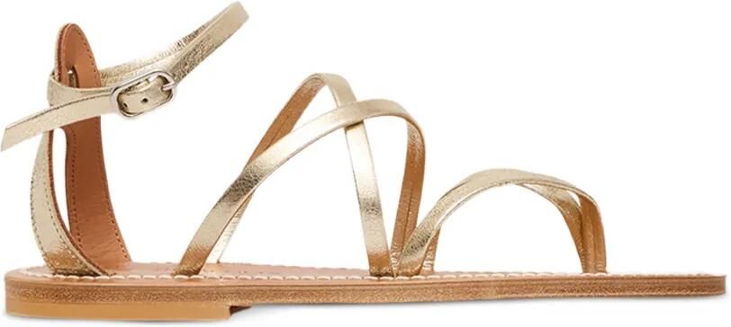 K. Jacques Epicure leren sandalen met meerdere bandjes Goud