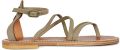 K. Jacques Epicure platte sandalen Groen - Groen