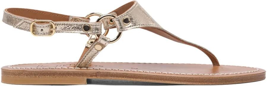 K. Jacques Leren sandalen Beige