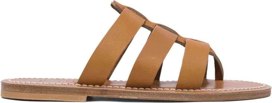 K. Jacques Leren sandalen Bruin