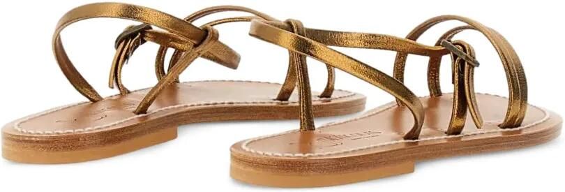 K. Jacques Leren sandalen Goud - Foto 4