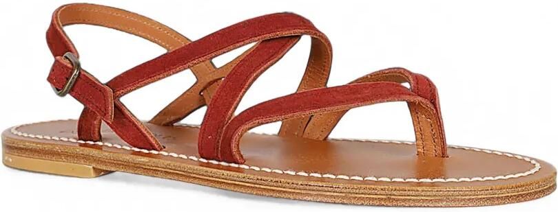K. Jacques Marathon platte sandalen Rood
