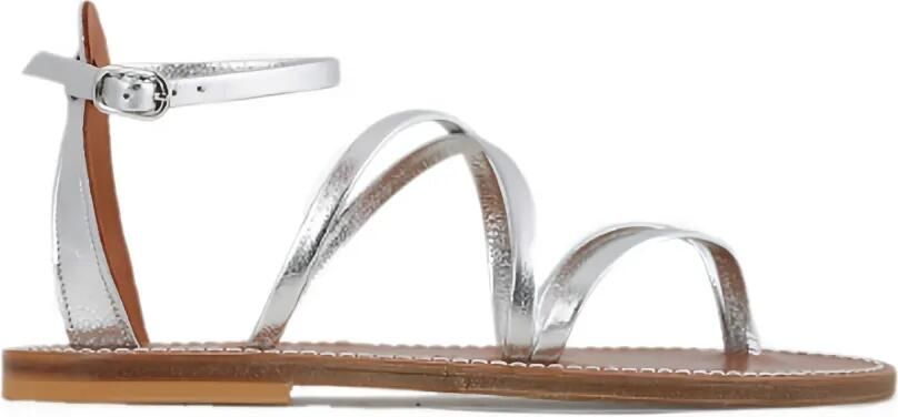 K. Jacques Nelly F BG strappy leather sandals Zilver