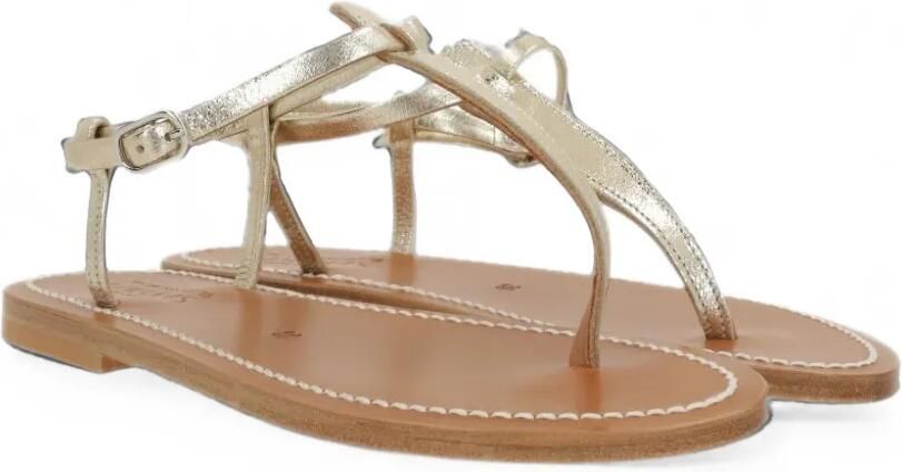 K. Jacques Picon metallic leren sandalen Goud - Foto 2