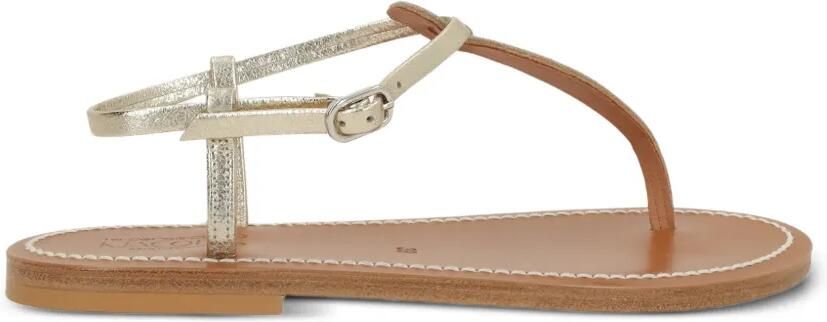 K. Jacques Picon metallic leren sandalen Goud