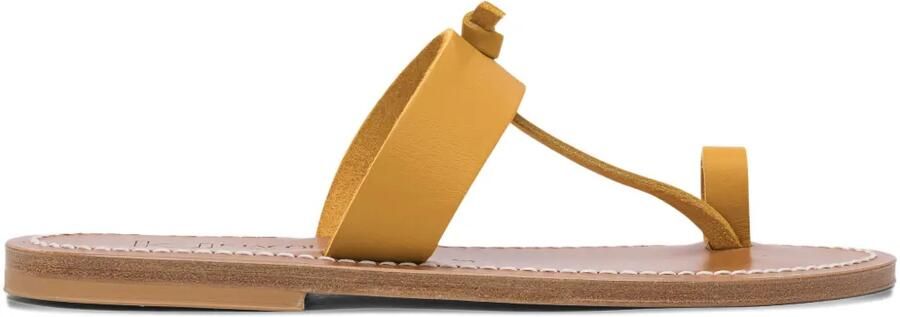 K. Jacques Sandalen met geknoopt detail Geel