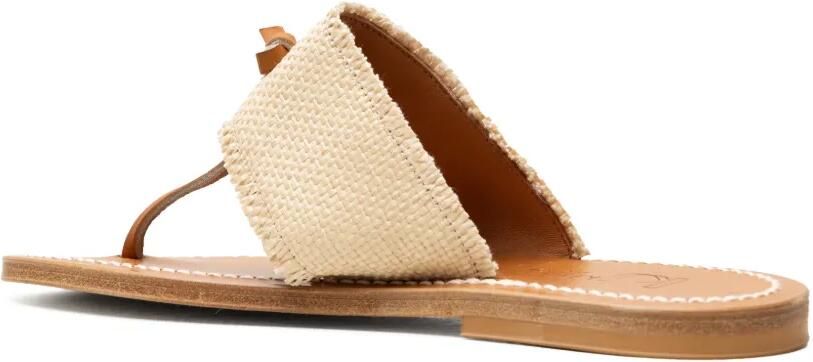 K. Jacques Wouri geweven sandalen Beige - Foto 3