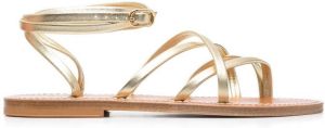 K. Jacques Leren sandalen Goud