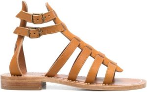 K. Jacques Sandalen met open neus Bruin