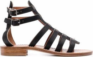 K. Jacques Sandalen met open neus Zwart