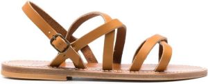K. Jacques Talara leren sandalen Bruin