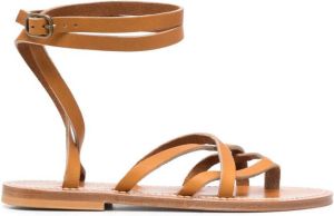 K. Jacques Zeno leren sandalen Bruin