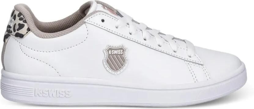 K-Swiss Court Shield II sneakers met luipaardprint en vlakken Wit - Foto 4