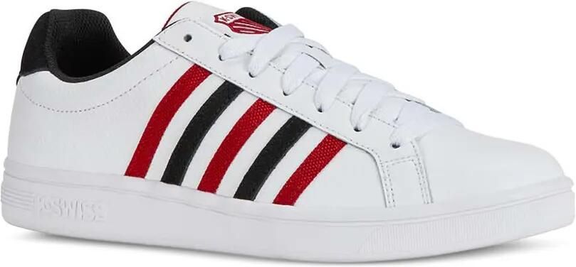 K-Swiss Court Tiebreak gestreepte leren sneakers Wit - Foto 4