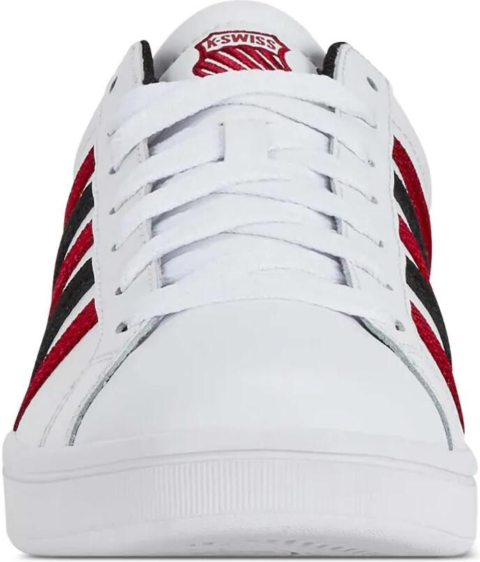 K-Swiss Court Tiebreak gestreepte leren sneakers Wit - Foto 3